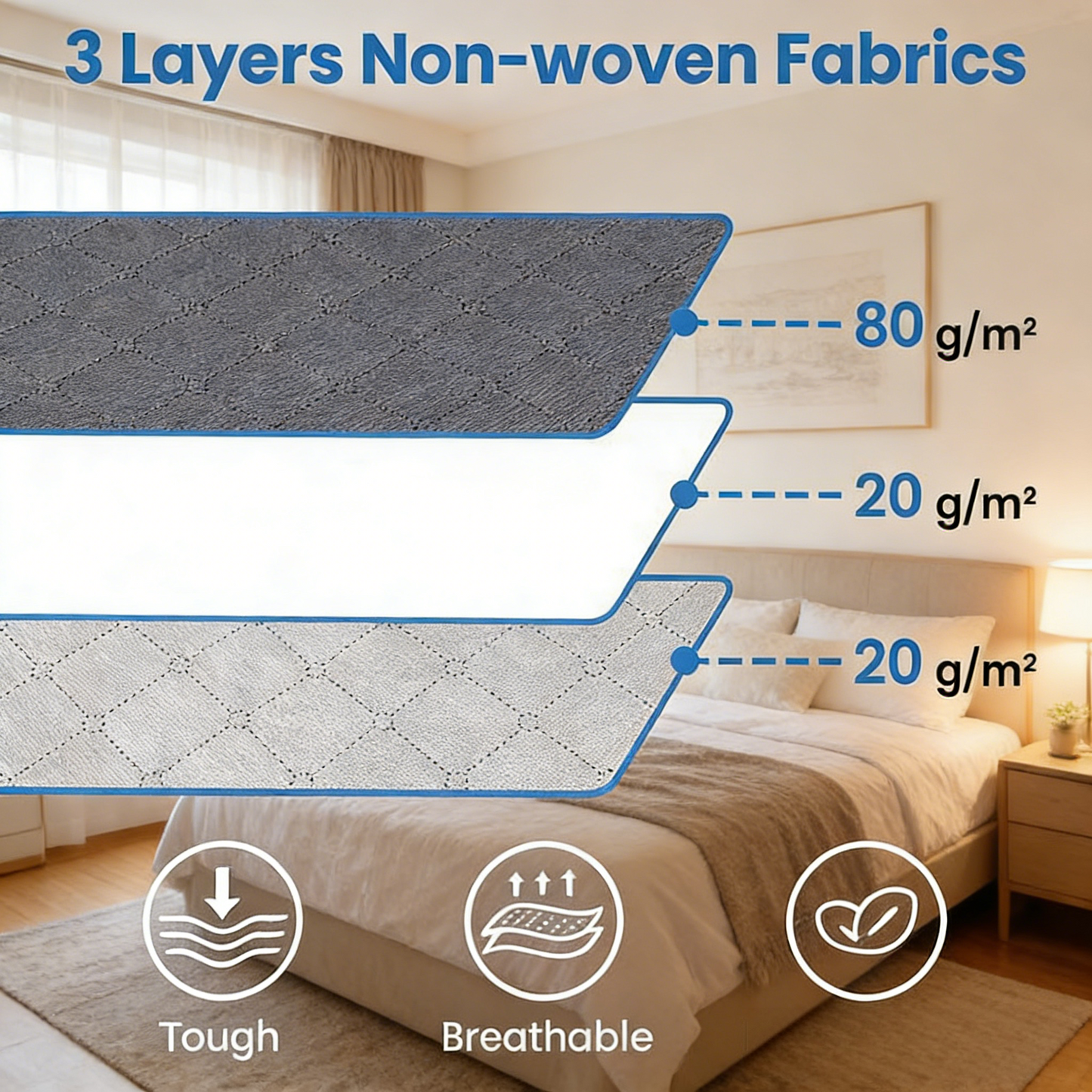 Multi-Purpose Fabric Storage Bin with Clear Window - Moisture-Proof Organizer Bag