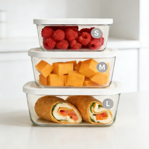Premium Vacuum Seal Glass Food Storage Containers Set – Airtight, BPA-Free, for Meal Prep & Freshness Preservation