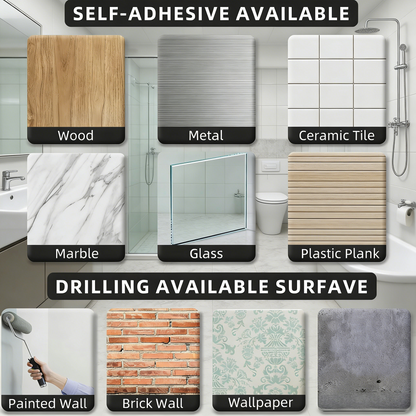 Space-Saving Dual-Mount Paper Towel Holder for Kitchen & Bathroom